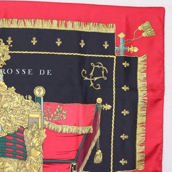 HERMES Carre 90 Scarf ""VUE DU CAROSSE DE LA GALERE LA REALE "" Silk Auth hk3012 - Picture 4 of 13